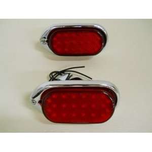 1940 Chevy Red 17 LED Brake Stop Turn Tail Lights / Fits Both 
