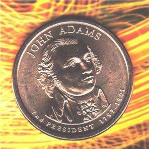   Gem John Adams Presidential Dollar 2007 P Ms++++Free Sh & Ind In Usa