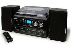   980 3 Speed Stereo Turntable 2 CD System with Cassette & AM/FM Stereo