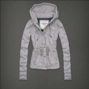 Abercrombie & Fitch Womens Hoodies Light Heather Grey