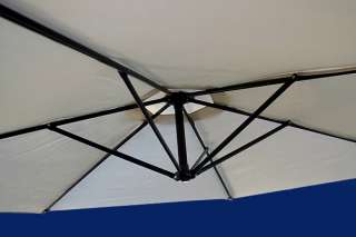  Patio Hanging Sun Offset Umbrella Gazebo Shade Tent Beige  