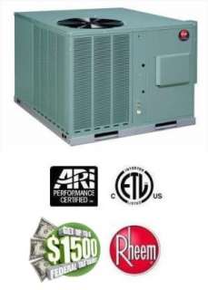   Seer Rheem 100,000 Btu 80% Gas Package Air Conditioner   RRPLB048JK10E
