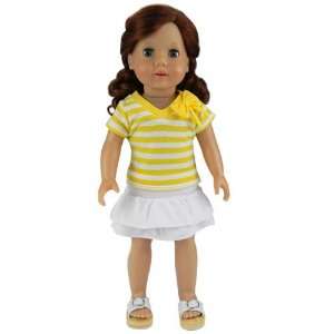   American Girl Dolls, (Shoes sold Separately) Yellow Striped Shirt