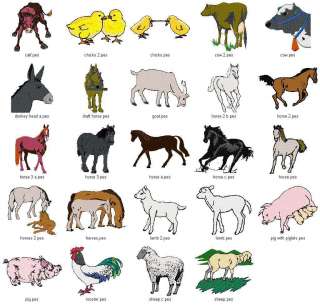 DOMESTIC ANIMALS COLLECTION  MACHINE EMBROIDERY DESIGNS  