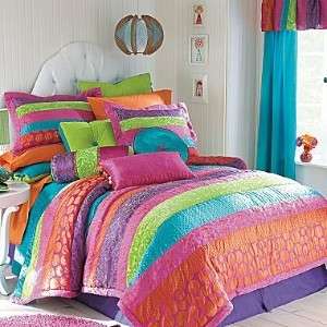   TANGERINE DREAMS 5Pc Full/Queen Comforter Set Pillow & Bonus Sham