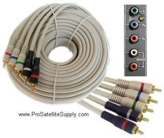 COMPONENT VIDEO / STEREO AUDIO CABLES (5 RCA) 12 FOOT  