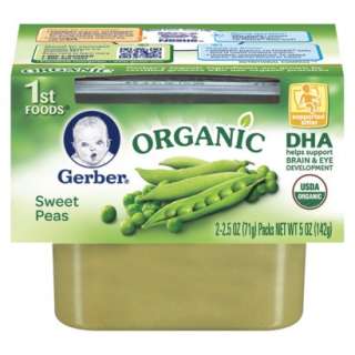 Gerber 1st Foods Organic Sweet Peas   2pk.Opens in a new window