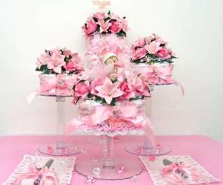 Girls Baby Shower Diaper Cake Centerpiece/Gift/Decoration/Favor/Theme 