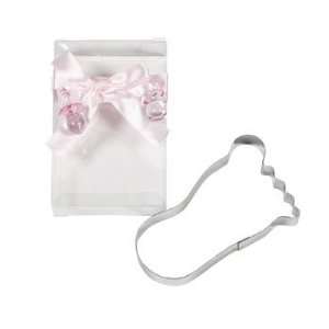  Baby Foot Cookie Cutters With Pink Bow