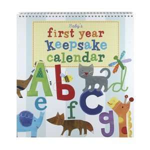   Babys Boy or Girl First Year Keepsake Memory Calendar Slipcased