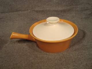 Vintage 1 Qt Stoneware Covered Baking Dish with Handle  