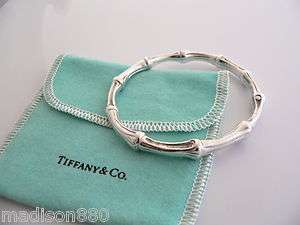 Tiffany & Co Silver Nature Bamboo Link Bangle Bracelet Rare Vintage 