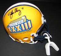 Broncos JOHN ELWAY Signed Super Bowl XXXIII Mini Helmet  