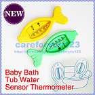   Plastic Floating Float Fish Toy Baby Bath Tub Water Sensor Thermometer