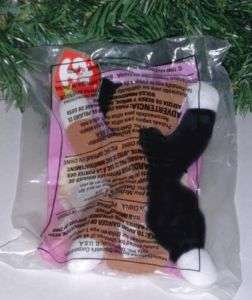 Ty Teenie Beanie Babies CHIP the CAT Black/Tan, McDonalds Issued in 