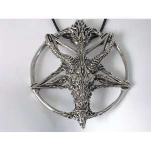  4 Baphomet Pentagram Necklace Pendant Black Metal Satan 