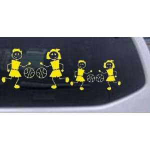 Yellow 28in X 10.2in    Basketball Stick Family 2 Kids Stick Family 