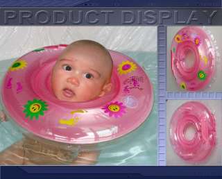 Safe BABY INFANT bath Swim Aids Neck Float Ring pink  