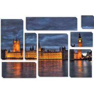 British Parliament & Big Ben Clock Tower Photographic Canvas Giclee 