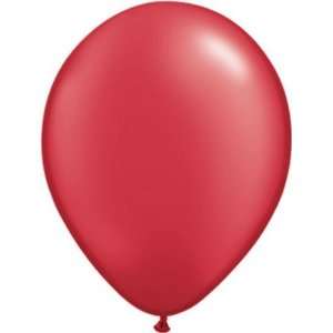    Qualatex 11 Pearl Ruby Red Latex Balloons 100 Count Toys & Games