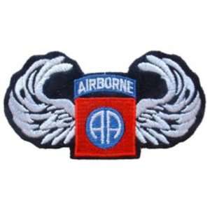   Army 82nd Airborne Wing Patch Black & White 3 Patio, Lawn & Garden