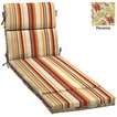 Outdoor Reversible Cartridge Chaise Lounge Cushion   Beige/Red 