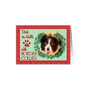  Seasons Greetings Border Collie Painting Dog Christmas 