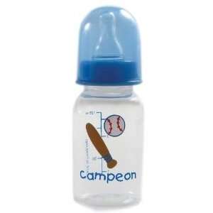  4 ounce BPA Free Medium Flow Printed Spanish Baby Bottle 