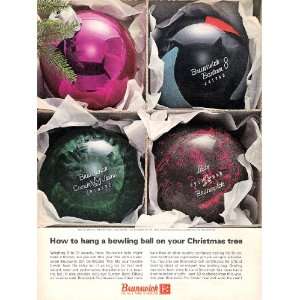  Brunswick Bowling Balls 1965 Original Advertisement 