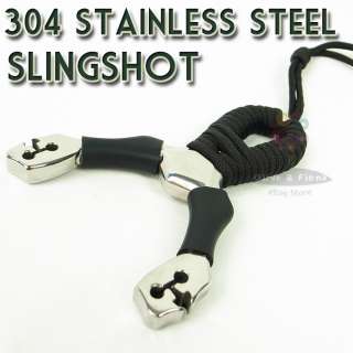 304 Stainless Steel Slingshot Hunter Catapult Sling NEW  