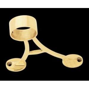  Bright Polished Solid Brass, Floor Support Bracket: Home 