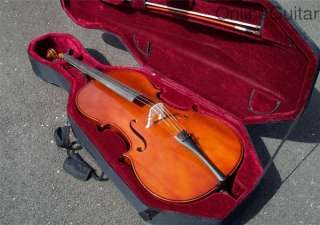Size SOLID WOOD CELLO + HARD CASE w/ WHEELS !!!!!  