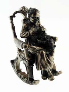   Grandmother / Old Woman In Rocking Chair Figurine / Ornament  