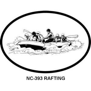  Rafting Oval Bumper Sticker Automotive