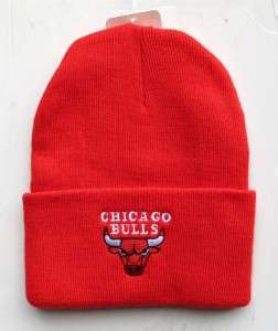 Chicago Bulls Red Knit Beanie Cap Hat  