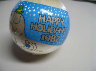 Vintage 80s Ziggy Satin Christmas Ornament Bulb Ball  