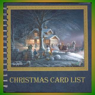 Christmas Card Address List Record Register Book VICTORIAN  