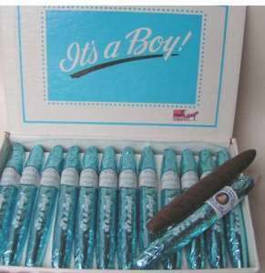 Its a Boy Blue Chocolate Cigars, Box of 24 blue cigars  