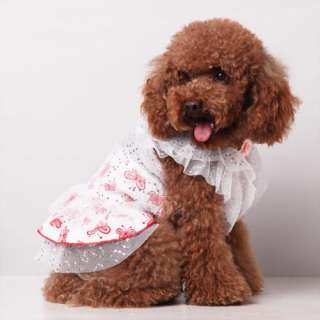   Dog Formal Dress Butterfly style Puppy Clothes Apparel Costume  
