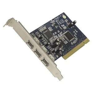   FireWire 3 Port PCI Card 3x6 pin IEEE 1394a FireWire Plug in Card