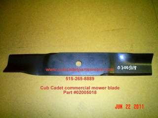 Cub Cadet Commercial Mower Blade Set 02005018  