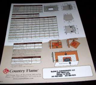 NEW COUNTRY FLAME MULTI FUEL FIREPLACE INSERT CORN WOOD  
