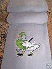 DUCK GEESE COUNTRY KITCHEN WALL DECOR WOODEN SHELF & TOWEL HOLDER 