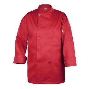  Chef Works REPC Red, Nantes Basic Chef Coat, Red, X Small 