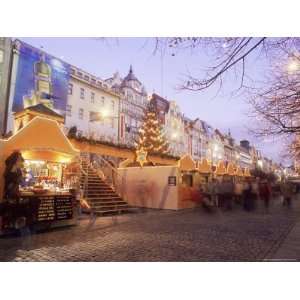 Christmas Market and Christmas Tree in Wenceslas Square, Nove Mesto 