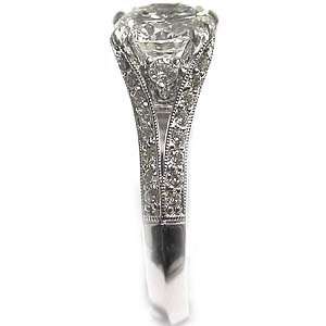 anillo de compromiso vintage de diamante antiguo de GIA de 2.61ct GVS