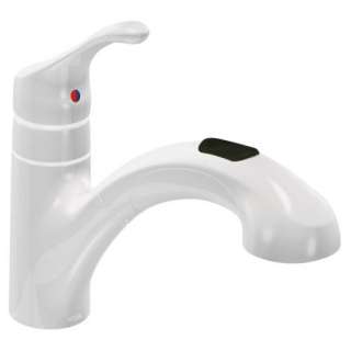 Moen 87316W Renzo White Pullout Kitchen Sink Faucet NEW  