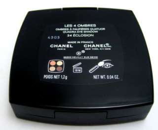 new 2012 CHANEL Quadra Eyeshadow 34 Eclosion Les 4 Ombres  