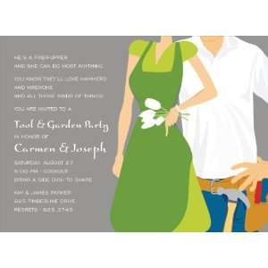   Tool & Garden Couple Green Couples Shower Invitation