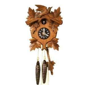 German Cuckoo Clock with Bird and Leaves: Home & Kitchen